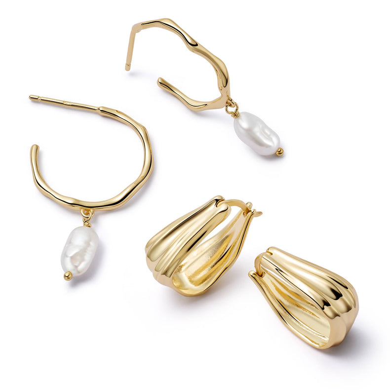 Summer Icons Earrings Stack 18ct Gold Plate recommended