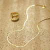 T Bar & Fine Snake Chain Necklace Layering Set 18ct Gold Plate