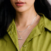 T Bar & Fine Snake Chain Necklace Layering Set Sterling Silver