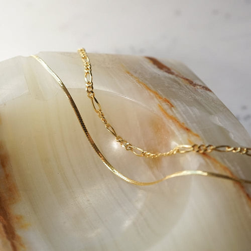 Extra Fine Bracelet Stack 18ct Gold Plate