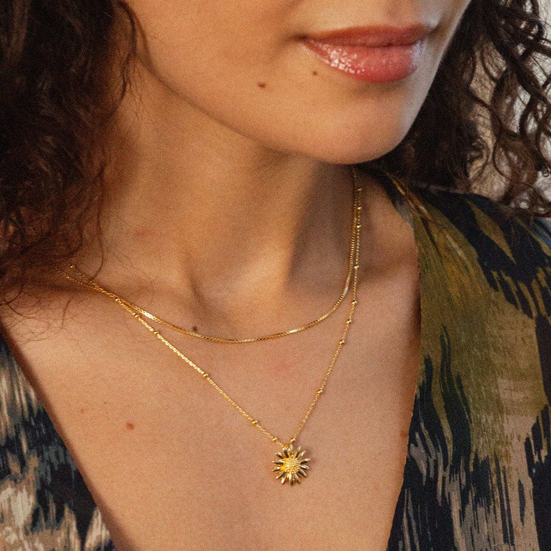 The Original Daisy Layering Set 18ct Gold Plate