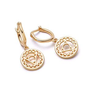 Throat Chakra Earrings 18ct Gold Plate recommended