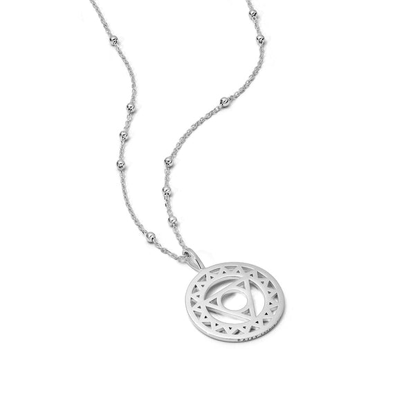 Throat Chakra Short Silver Necklace Online – Daisy London