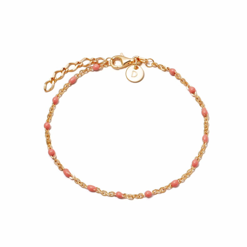 Treasures Pink Beaded Bracelet 18ct Gold Plate recommended