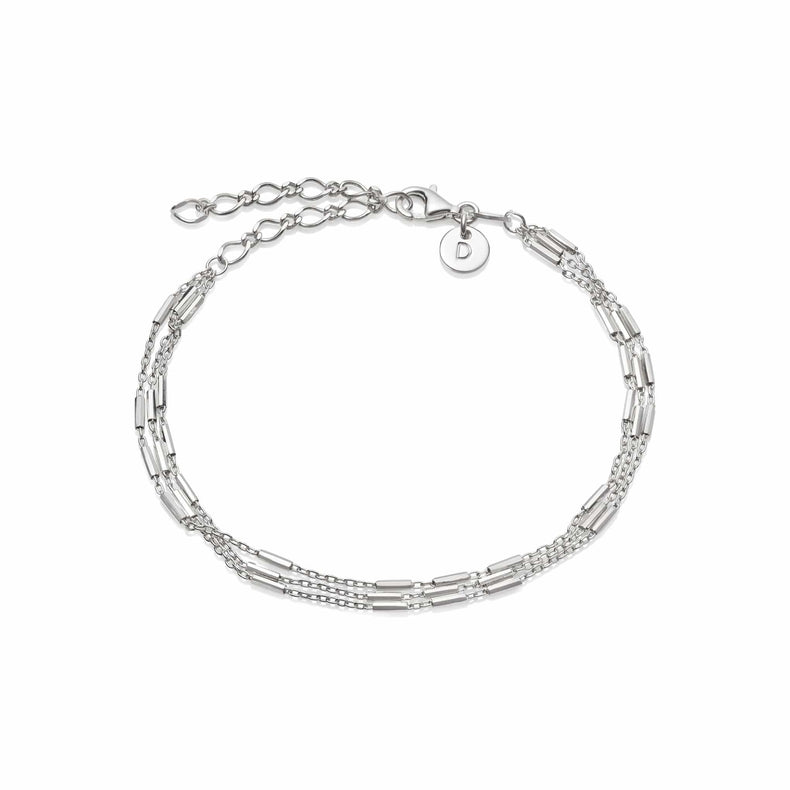 triple bar chain bracelet sterling silver bracelets daisy london