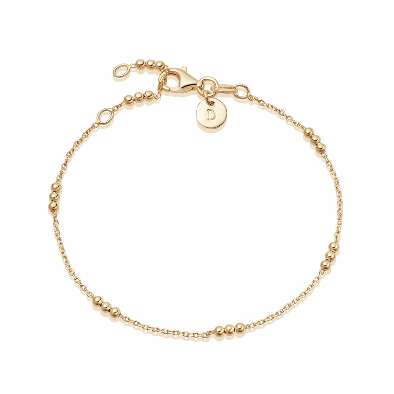 Triple Bead Chain Bracelet 18ct Gold Plate recommended