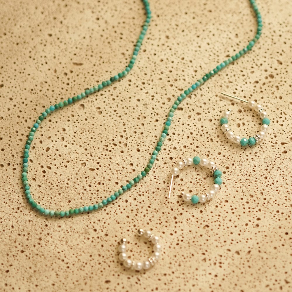 Turquoise Mini Beaded Necklace – Daisy London - Main Image