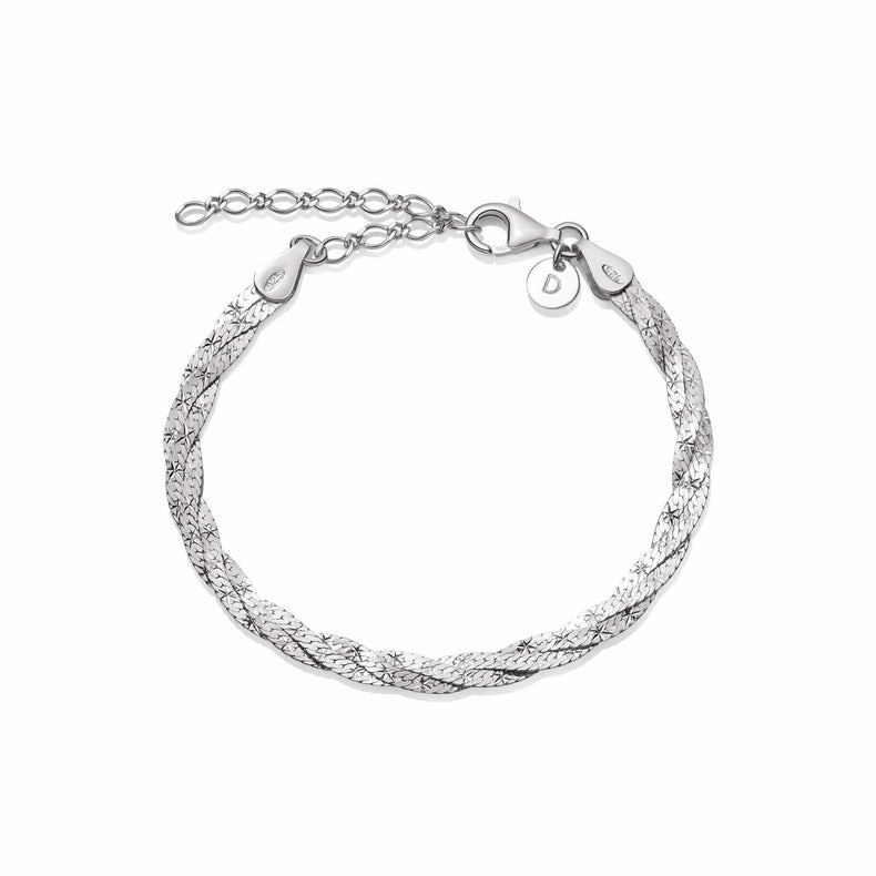 Cosmo Beaded Chain Bracelet Sterling Silver – Daisy London