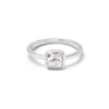 White Topaz April Birthstone Ring Sterling Silver