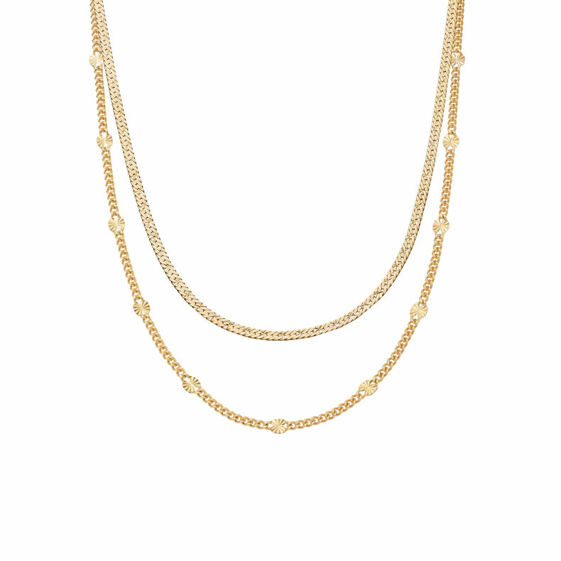 'You Give Me Light' Layering Necklace Set 18ct Gold Plate recommended