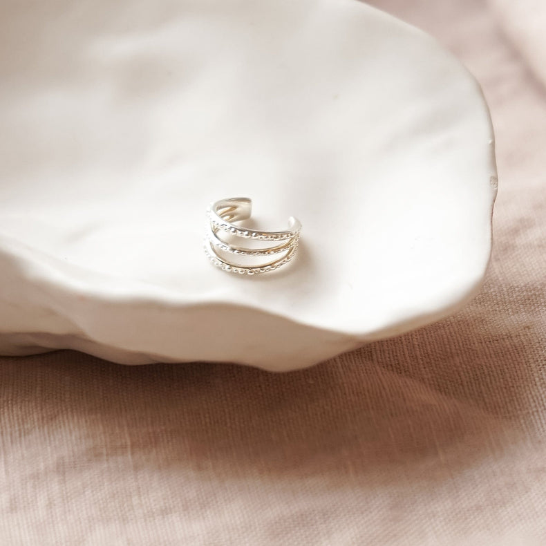 Triple Ear Cuff Sterling Silver