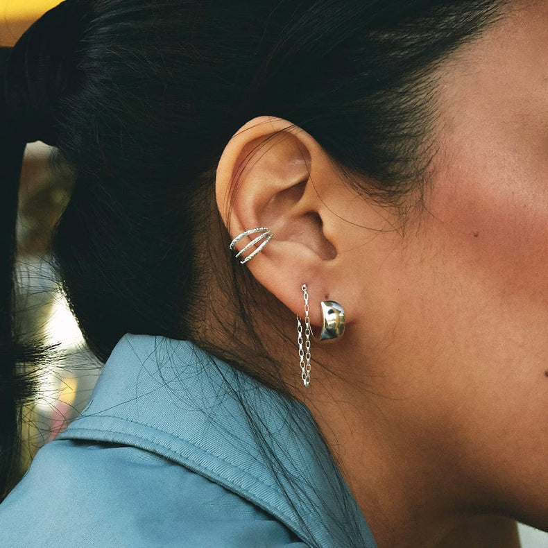 Triple Ear Cuff Sterling Silver