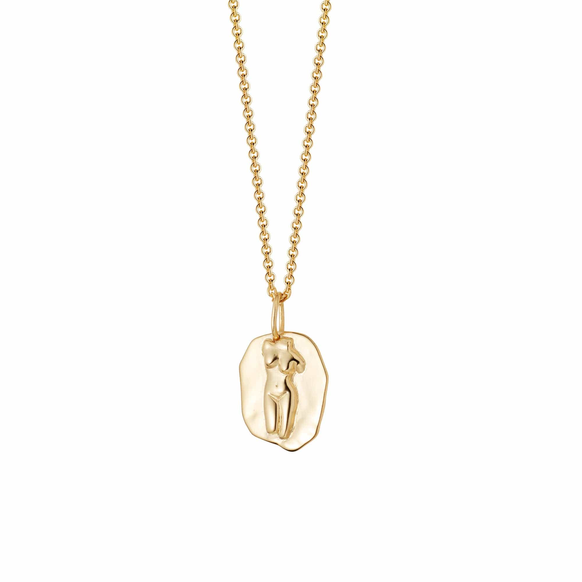 Aphrodite Coin Necklace in Gold Plating - MYKA