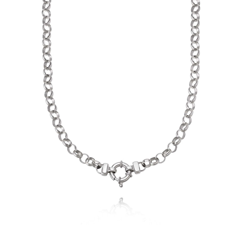 Estée Lalonde Large Open Box Chain Necklace Sterling Silver – Daisy London