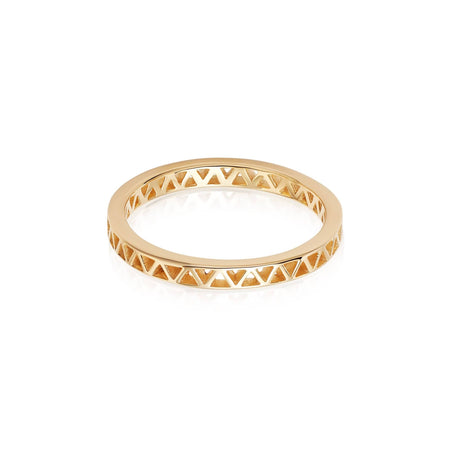Triangle Stamped Stacking Ring 18ct Gold Plate recommended