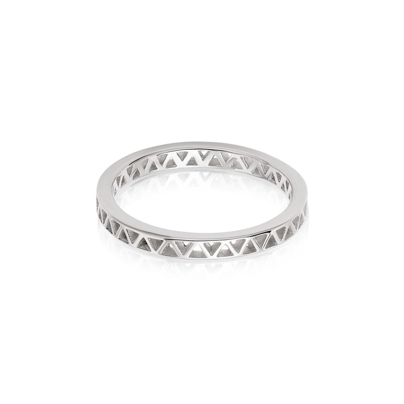 Triangle Stamped Stacking Ring Sterling Silver recommended