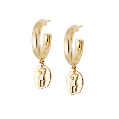 Athena Hoop Earrings 18ct Gold Plate recommended