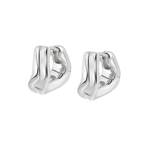 Banded Wave Huggie Earrings Sterling Silver recommended
