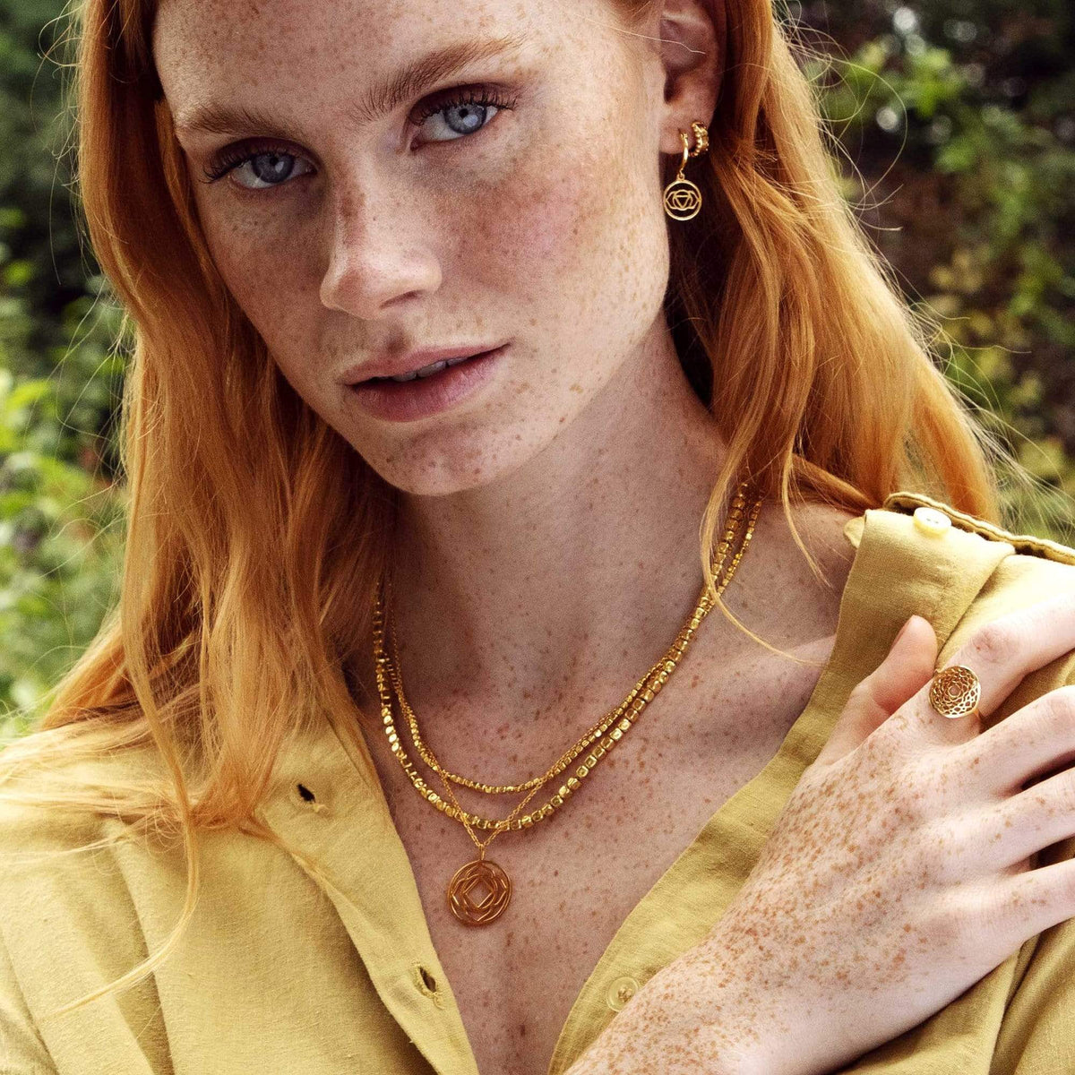 Base Chakra Short Gold Necklace Online Daisy London