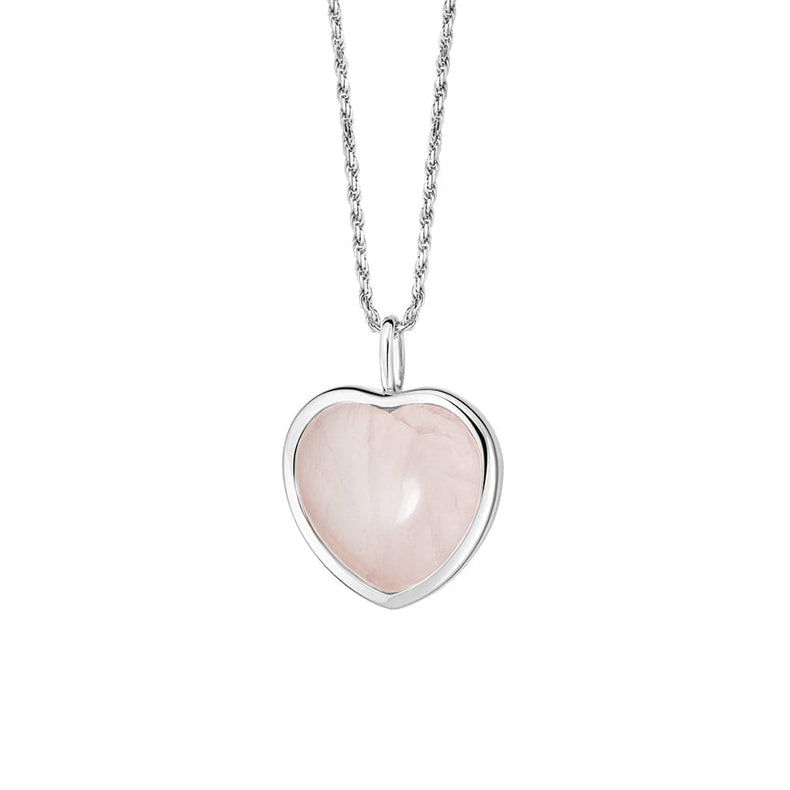 Beloved Rose Quartz Heart Pendant Sterling Silver recommended