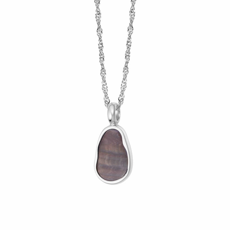 Black Mother of Pearl Necklace Sterling Silver recommended