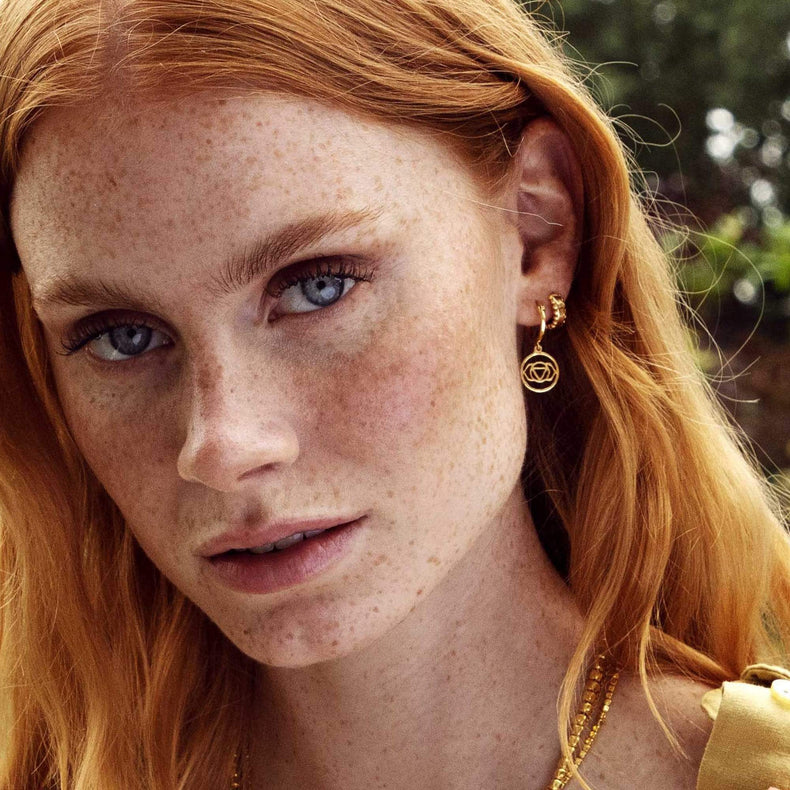 Brow Chakra Earrings 18ct Gold Plate