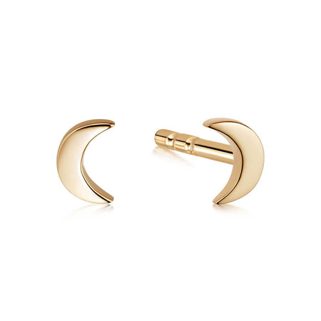 Crescent Moon Stud Earrings 18ct Gold Plate recommended
