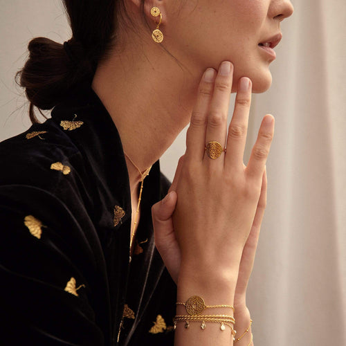 Crown Chakra Chain Bracelet 18ct Gold Plate