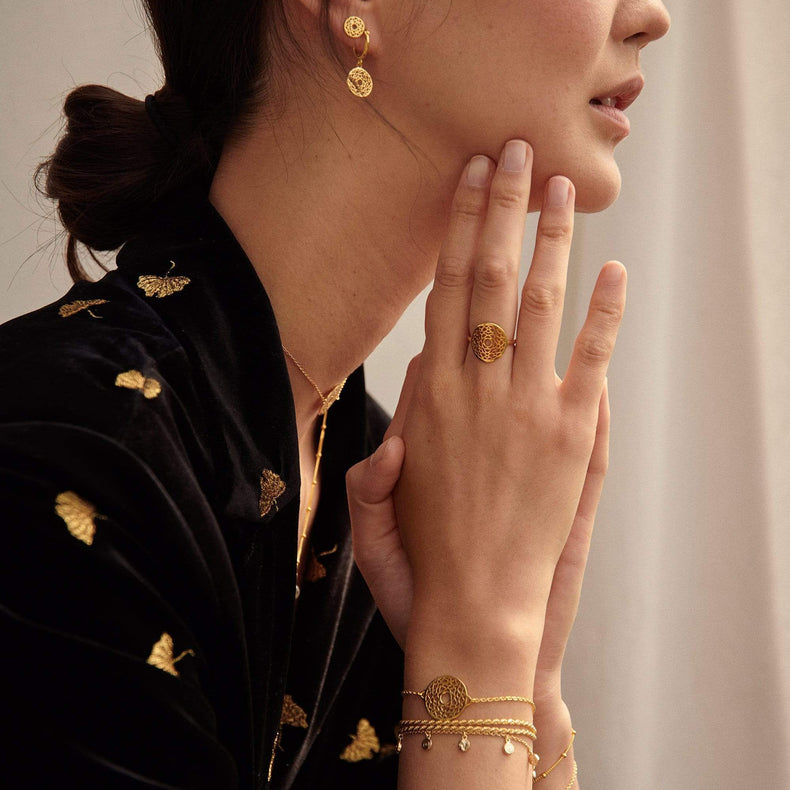 Crown Chakra Chain Bracelet 18ct Gold Plate