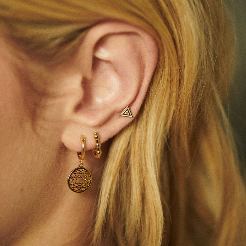 Crown Chakra Earrings 18ct Gold Plate