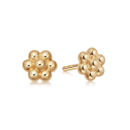 Daisy Ball Stud Earrings 18ct Gold Plate recommended