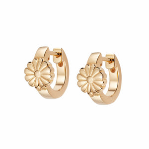 Daisy Bloom Huggie Earrings 18ct Gold Plate recommended