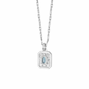 December Blue Topaz Birthstone Necklace Sterling Silver recommended