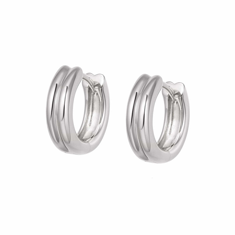 Silver Classic Daisy 10mm Iota Hoop Earrings Online – Daisy London