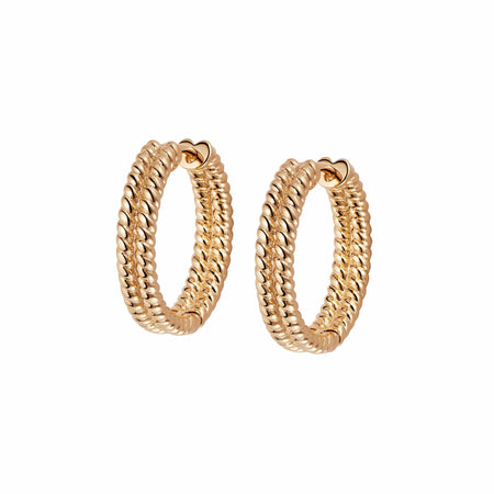 Double Rope Hoop Earrings 18ct Gold Plate recommended