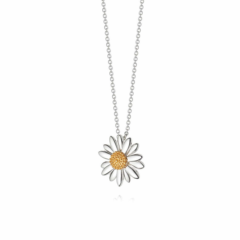 Large English Daisy Necklace Sterling Silver recommended