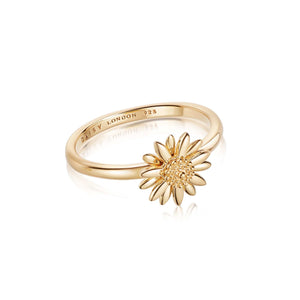English Daisy Ring 18ct Gold Plate recommended