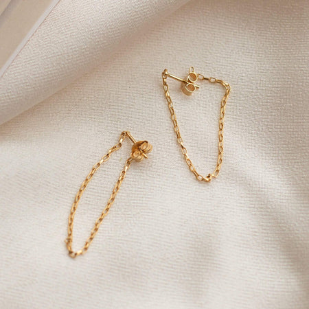 Estée Lalonde Box Chain Earrings 18ct Gold Plate recommended