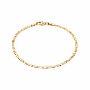Estée Lalonde Flat Snake Chain Bracelet 18ct Gold Plate recommended