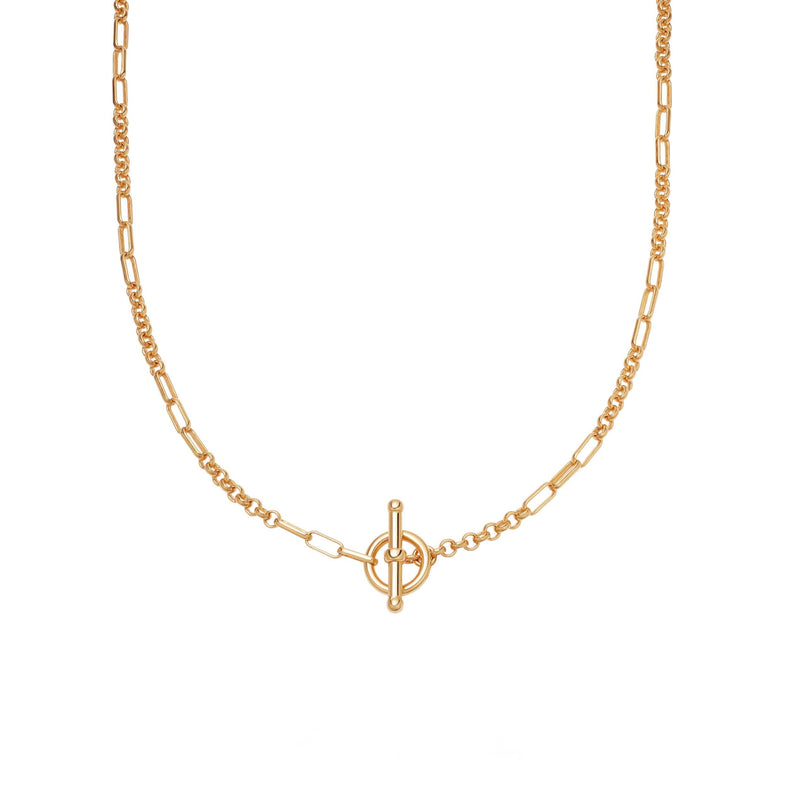 Estée Lalonde Interlock Chain Necklace 18ct Gold Plate