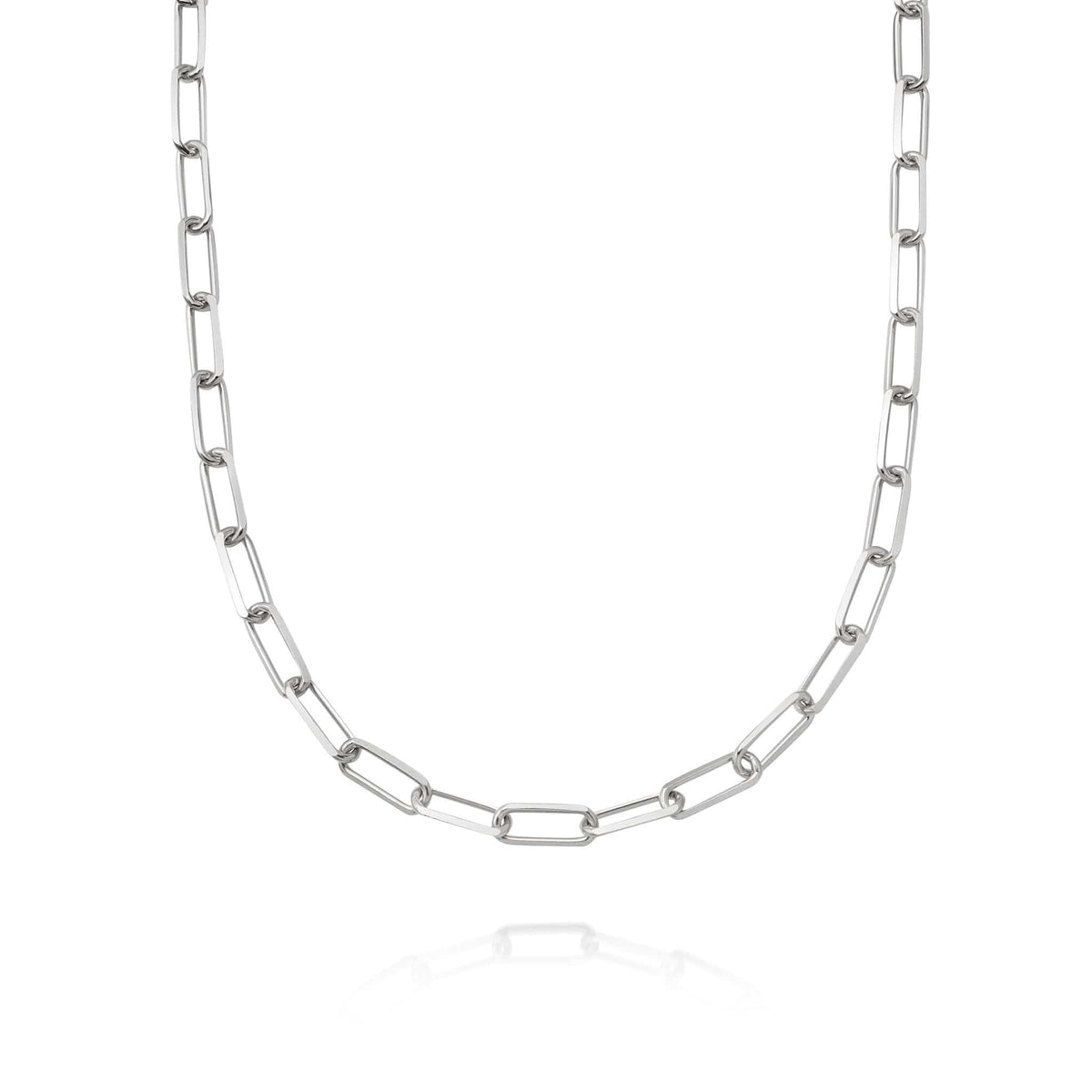 Estée Lalonde Large Open Box Chain Necklace Sterling Silver – Daisy London