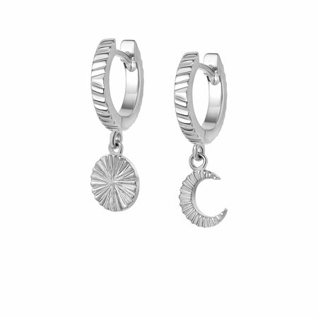 Estée Lalonde Luna Huggie Charm Earrings Sterling Silver recommended