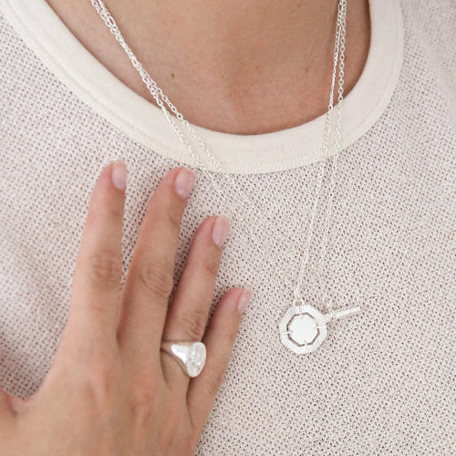 Estée Lalonde Octagonal Necklace Sterling Silver