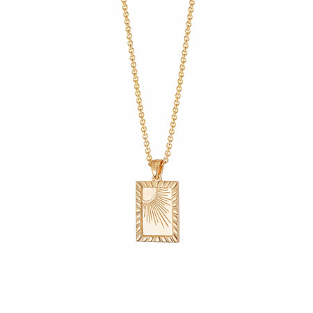 Estée Lalonde Rising Sun Frame Necklace 18ct Gold Plate recommended