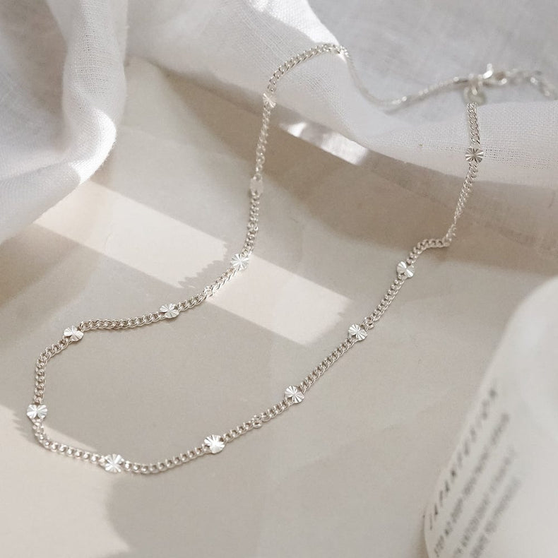 Estée Lalonde Sunburst Chain Necklace Sterling Silver