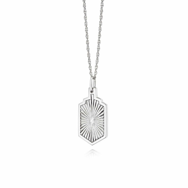 Estée Lalonde Sunburst Shield Necklace Sterling Silver recommended