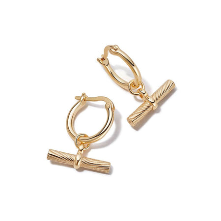 Estée Lalonde T Bar Charm Earrings 18ct Gold Plate recommended