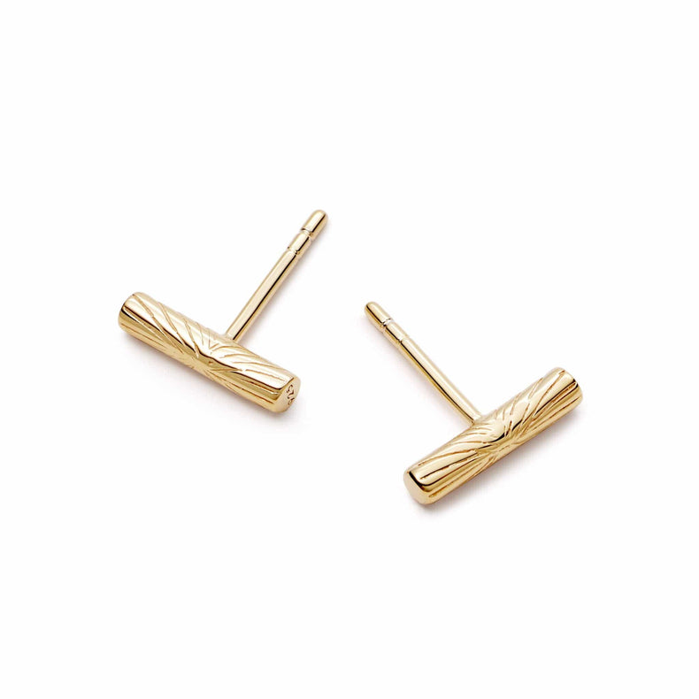 Estée Lalonde T Bar Stud Earrings 18ct Gold Plate recommended
