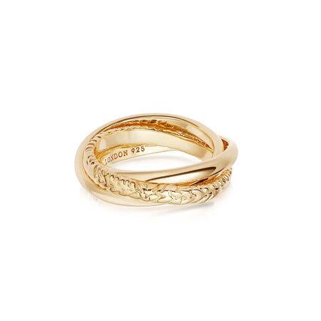 Estée Lalonde Trinity Ring 18ct Gold Plate recommended