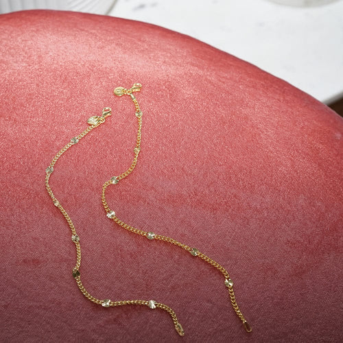 Estée Lalonde Sunburst Friendship Bracelet Stack 18ct Gold Plate